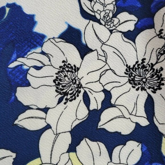 LuLaRoe Cici Mermaid Dress Size XXS Flounce Hem Blue Floral Stretch New - Picture 8 of 10